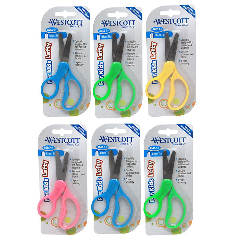 Westcott® School Kumfy Grip Left-Handed Kids Scissors, 5 Blunt
