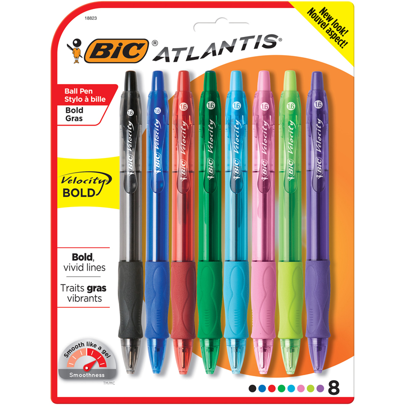 3 Pk Bic Velocity Bold Pen 8 Per Fashion Colors Zerbee Bold Pen 8 Per Pk Fashion Colors