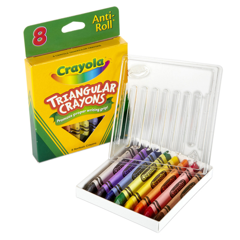 Crayola Crayons, Tripod Grip, Washable - 8 washable crayons