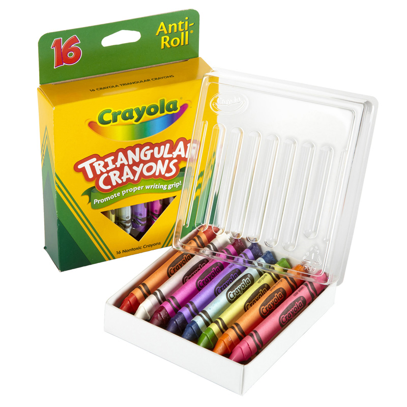 School Smart Non-Toxic Regular Crayon in Tuck Box, 5/16 x 3-1/2 in, Assorted Color, Pack of 16