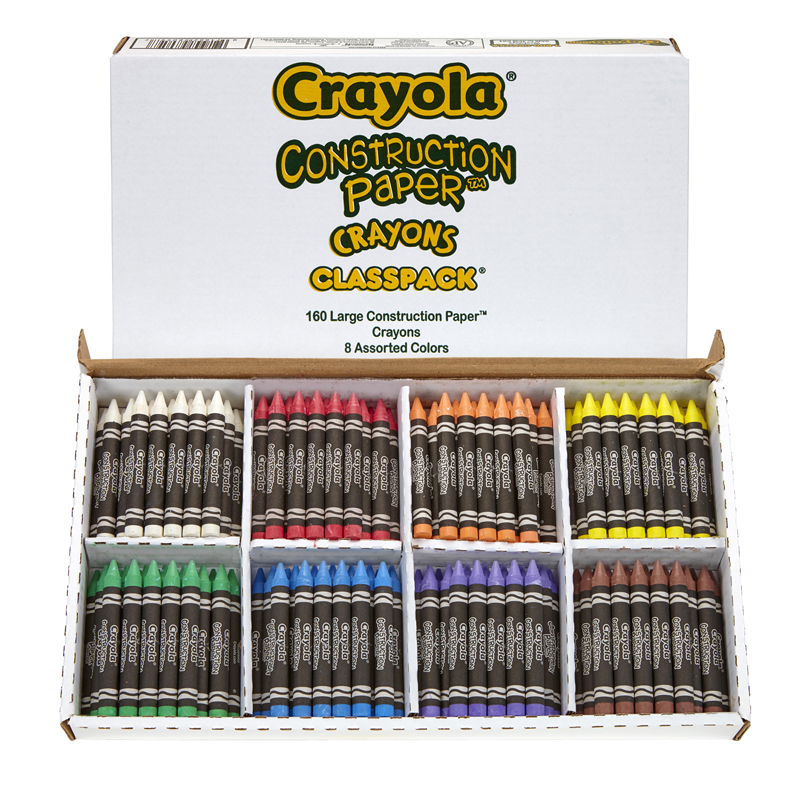 CRAYOLA CONSTRUCTION PAPER CRAYONS CLASS PK The Knowledge Tree