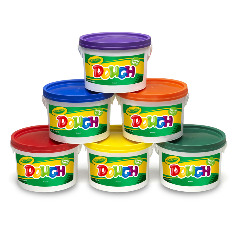 Crayola Dough Set Of 6 Tubs Red Orange Green Yellow Purple Blue BIN570016