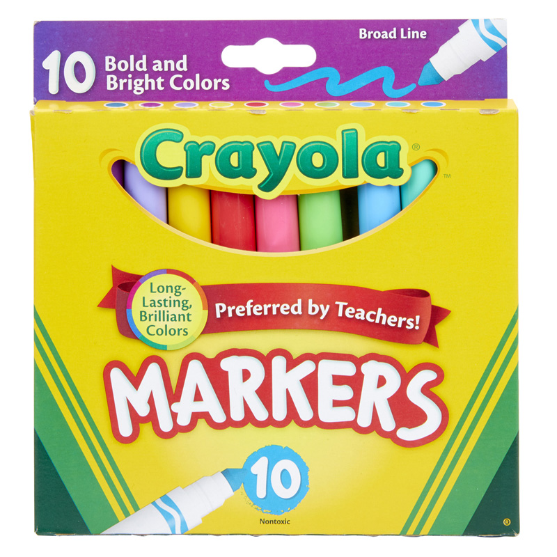 Download 10ct Bold Bright Markers Broad Line National Office Works Inc