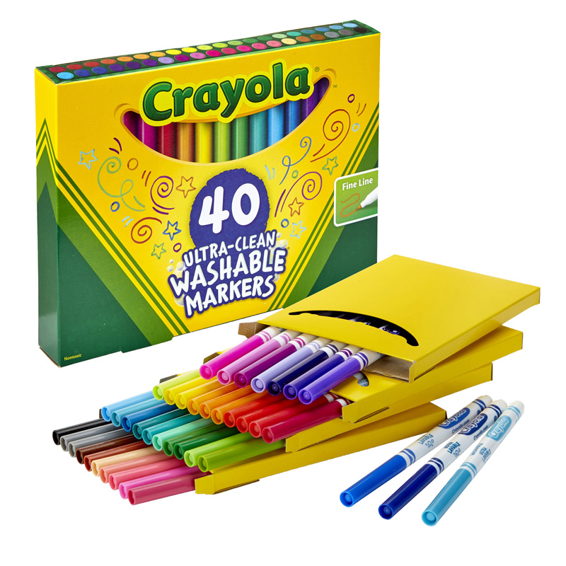 Crayola créez et coloriez avec des marqueurs lavables (65 unités) - create  & colour with washable markers (65 units), Delivery Near You