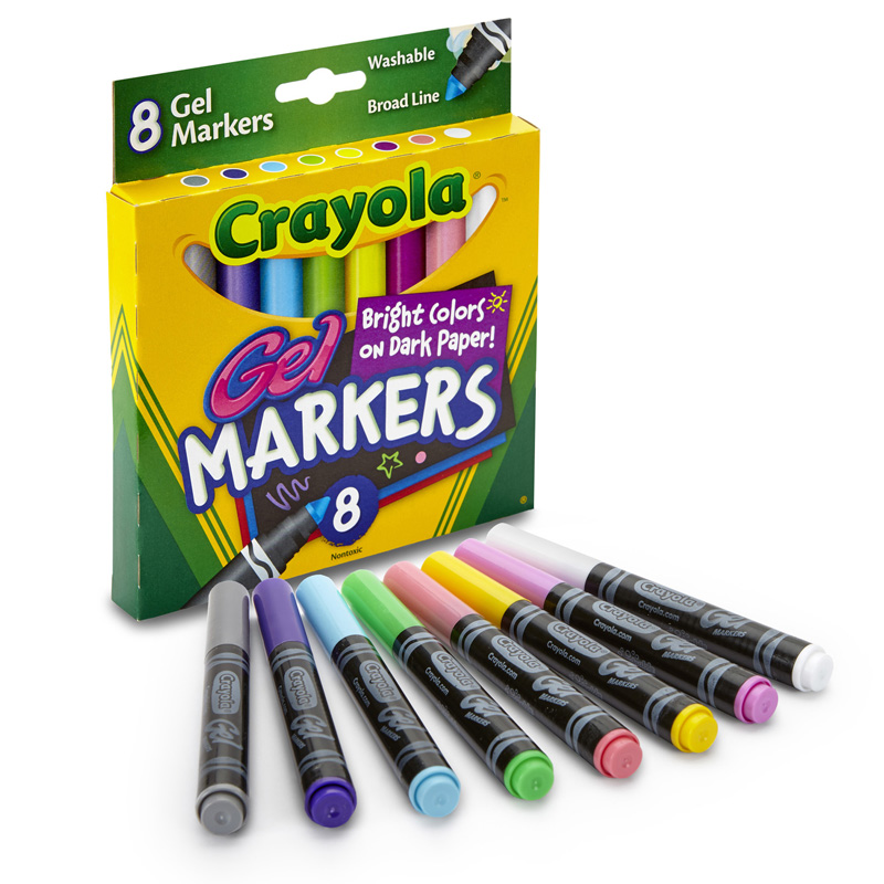 Download Crayola 8ct Gel Fx Washable Markers National Office Works Inc