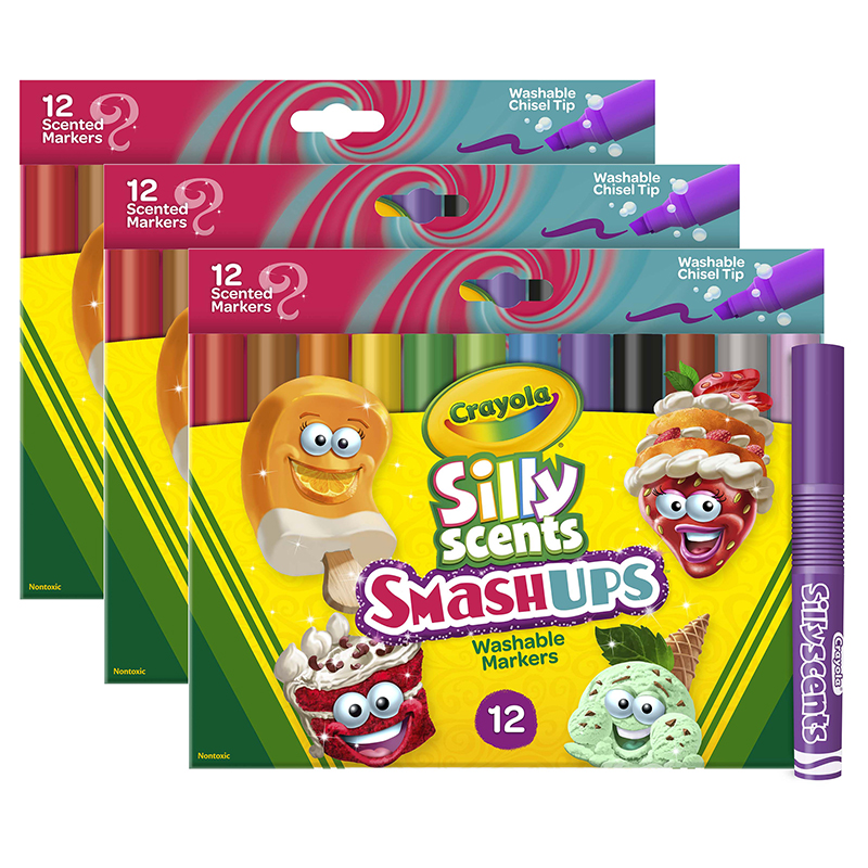 Crayola Silly Scents Smash Ups Broad Line Washable Markers