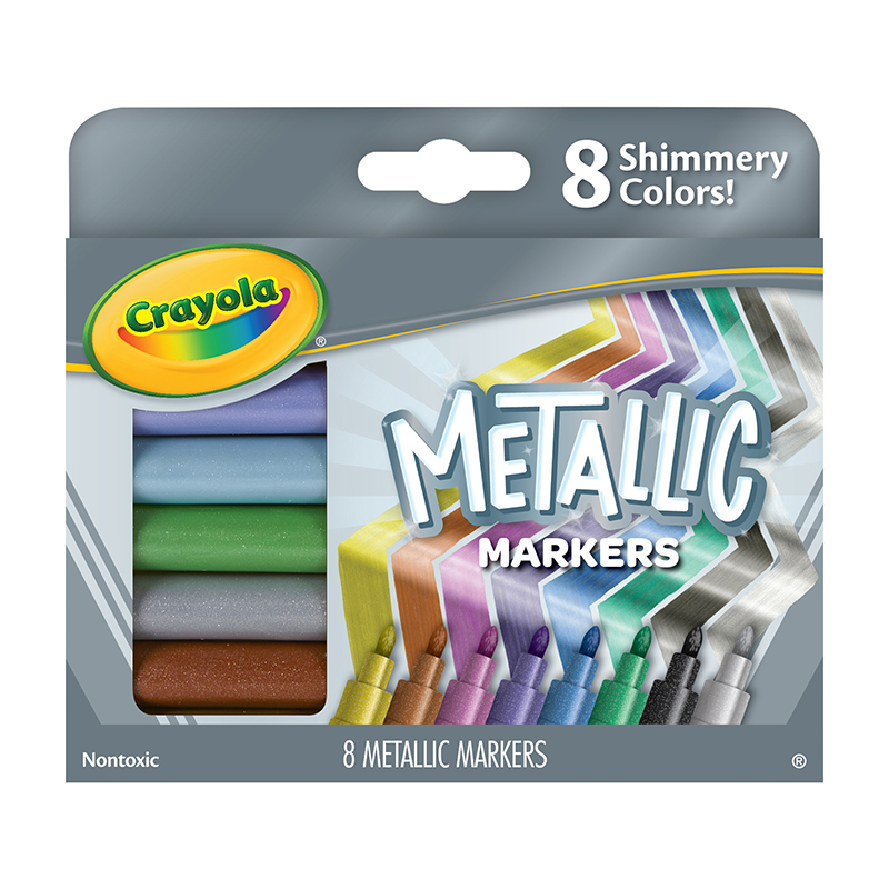 Crayola Metallic Markers 8 Colors  BIN588628