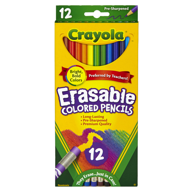 Crayola Long Colored Pencils 12-Count Pack of 12 Assorted Colors