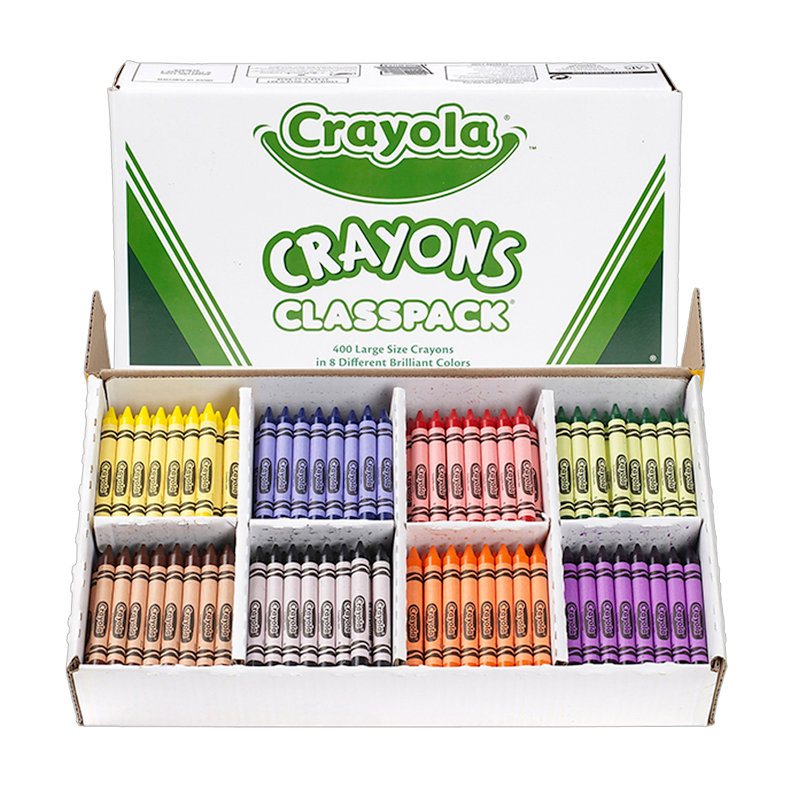 S&S Worldwide Color Splash! Chubby Crayons. Easy To Grip Chunky Crayons For  Kids & Seniors, Divided Box For Sorting, 12 ea of 8 Bright Colors, 2-3/8L
