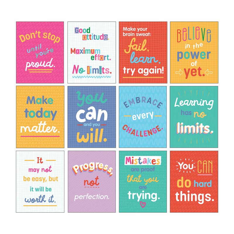 Growth Mindset Quotes Mini Posters - The School Box Inc