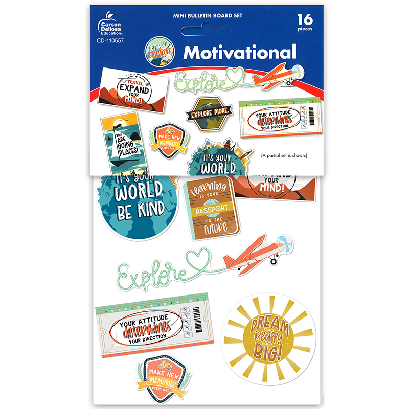 Carson Dellosa Education Let's Explore Motivational Stickers