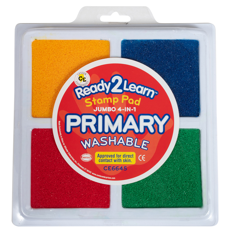 Ready 2 Learn Jumbo Circular Washable Stamp Pads - Classroom - Set