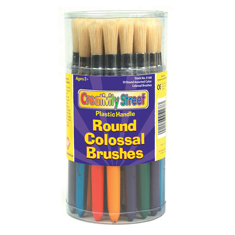 Colossal Round Plastic Handle Brush Assortment-Multi CK-5168