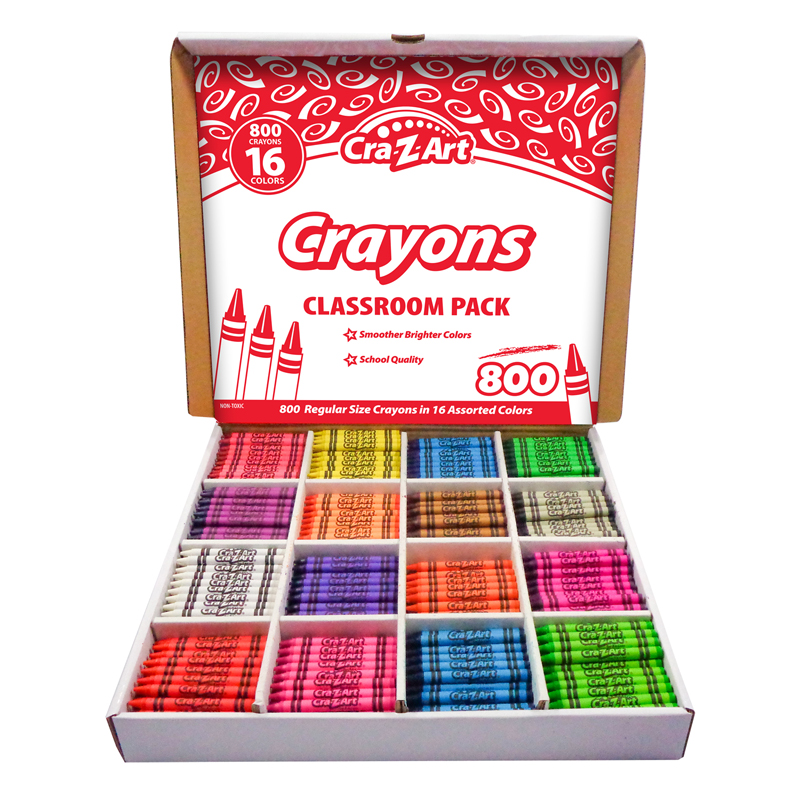 Cra-Z-Art Super Jumbo Crayons Classroom Pack Assorted Colors 200/Pack  (CZA740131), 1 - Fry's Food Stores