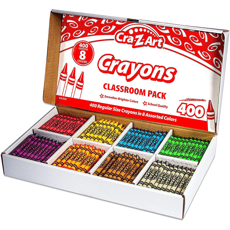 The Teachers' Lounge®  Crayon Classpack®, Large Size, 8 Colors, 400 Count