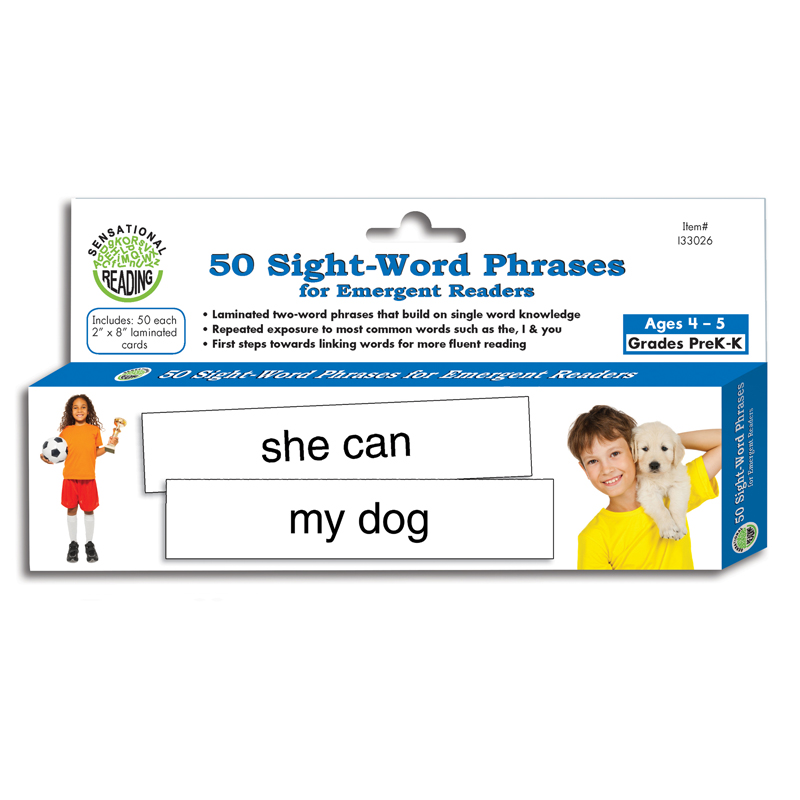 50 Sight Word Phrases For Emergent Readers ELP133026