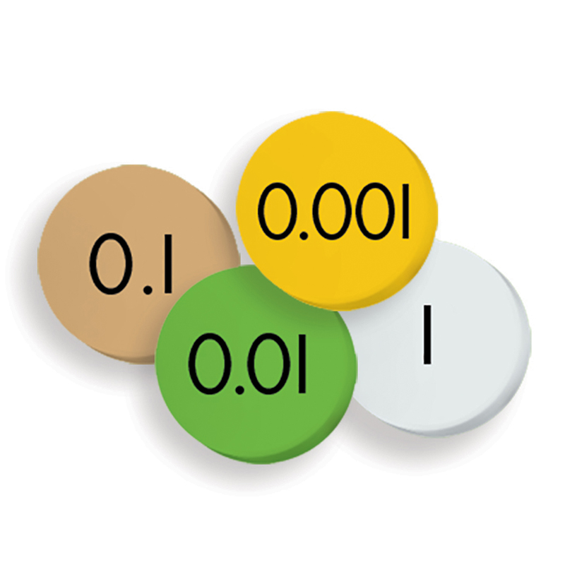 4-Value Decimals To Whole Number Place Value Discs Set 100 Discs ELP626635