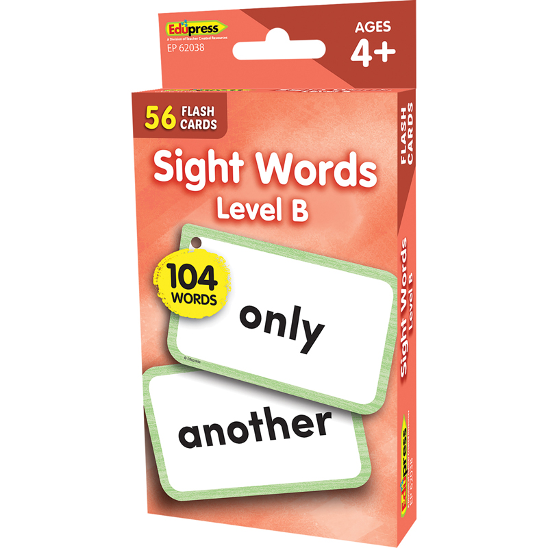 Beginning Words Level B Flash Cards Sight Words - The School Box Inc