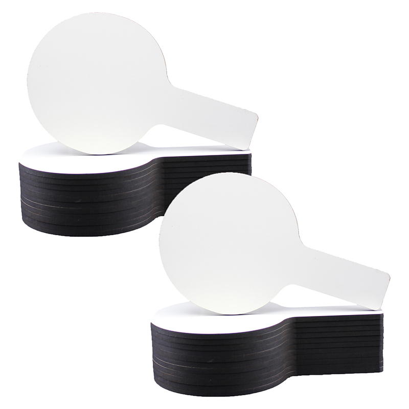 Flipside Products Mini Dry Erase Answer Paddles, 5" x 9", 12 Per Pack