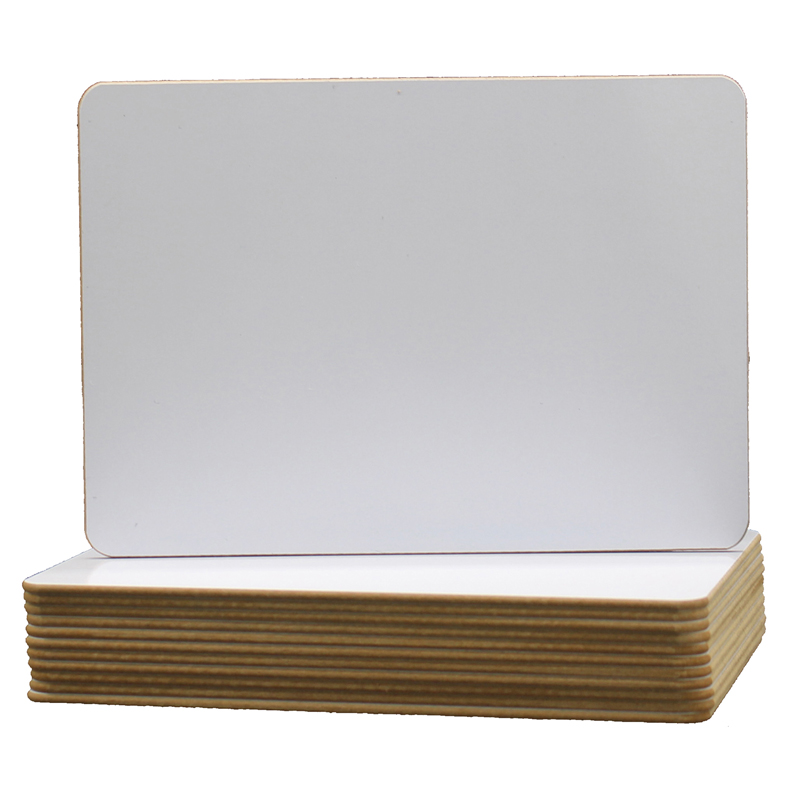Charles Leonard Dry Erase Lap Board, Plain 1-Sided, 9 x 12, Pack of 12