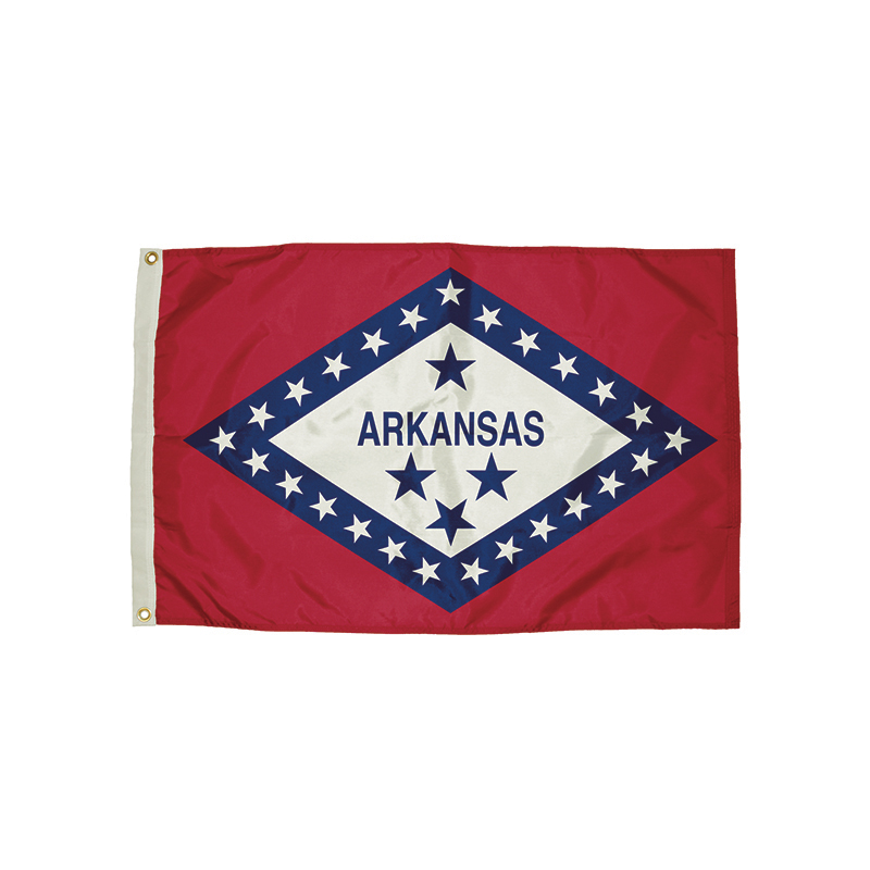 3X5 Nylon Arkansas Flag Heading & Grommets FZ-2032051