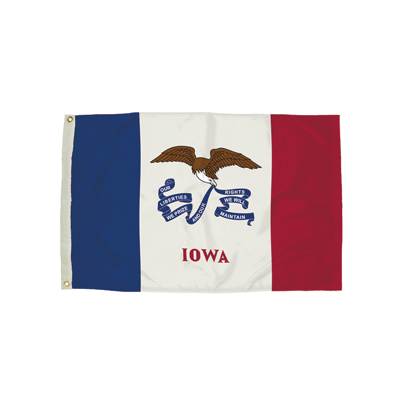 3X5 Nylon Iowa Flag Heading & Grommets FZ-2142051