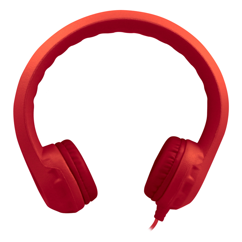 Flex-Phones Indestructible Red Foam Headphones