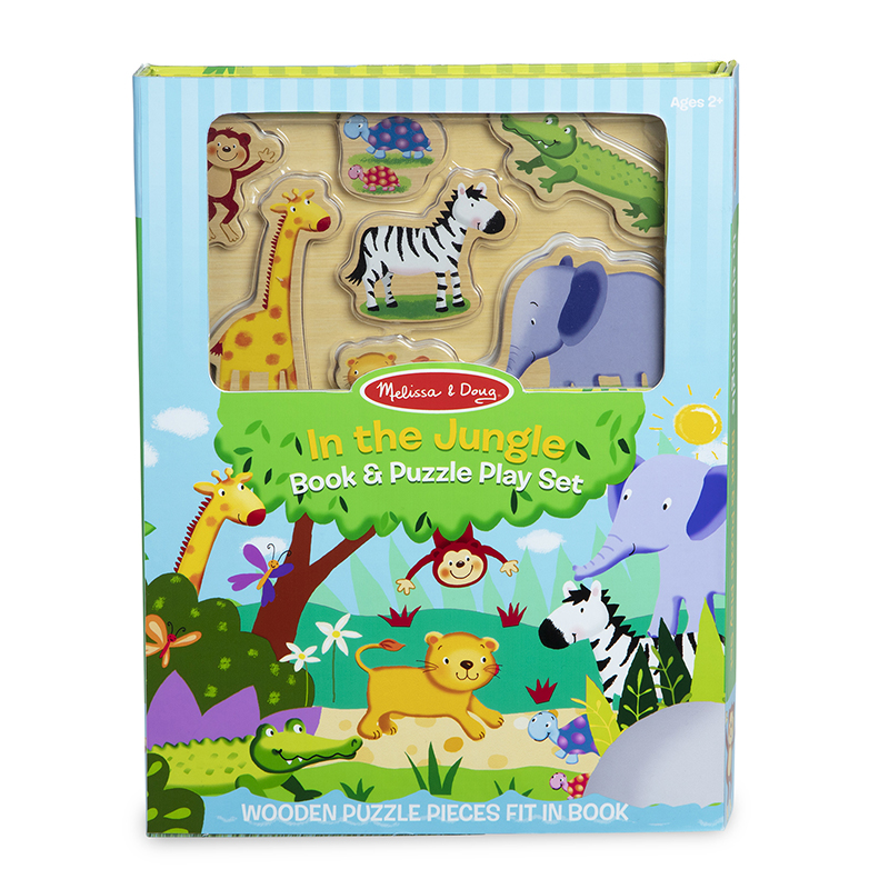 Melissa Doug Book Puzzle Play Set In the Jungle TonerQuest