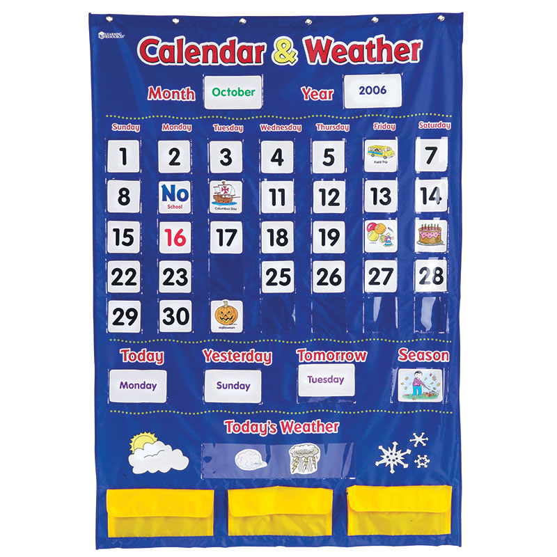 Calendar And Weather Pocket Chart The School Box Inc