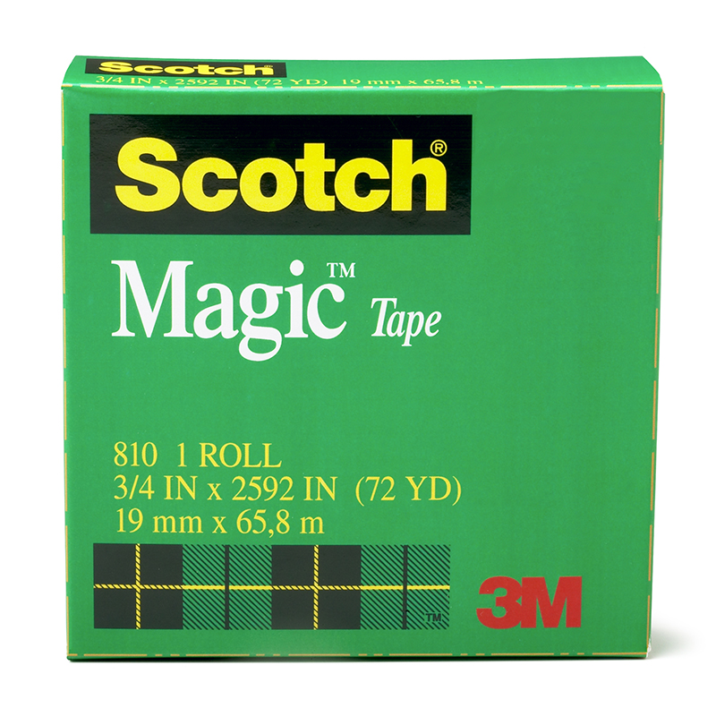 3M Scotch Transparent Tape, 3 Core, 0.75 x 2592