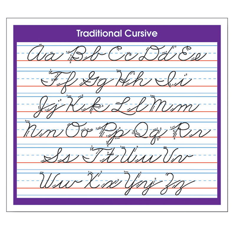 North Star Teacher Resources Adhesive Traditional Cursive Desk Prompt ...