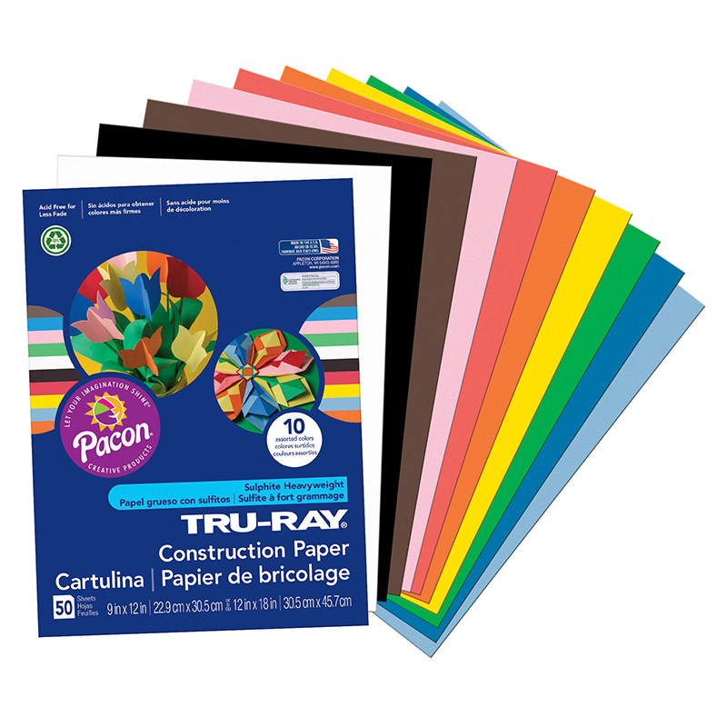 Colorations® White 9 x 12 Heavyweight Construction Paper Pack - 50 Sheets  White Color