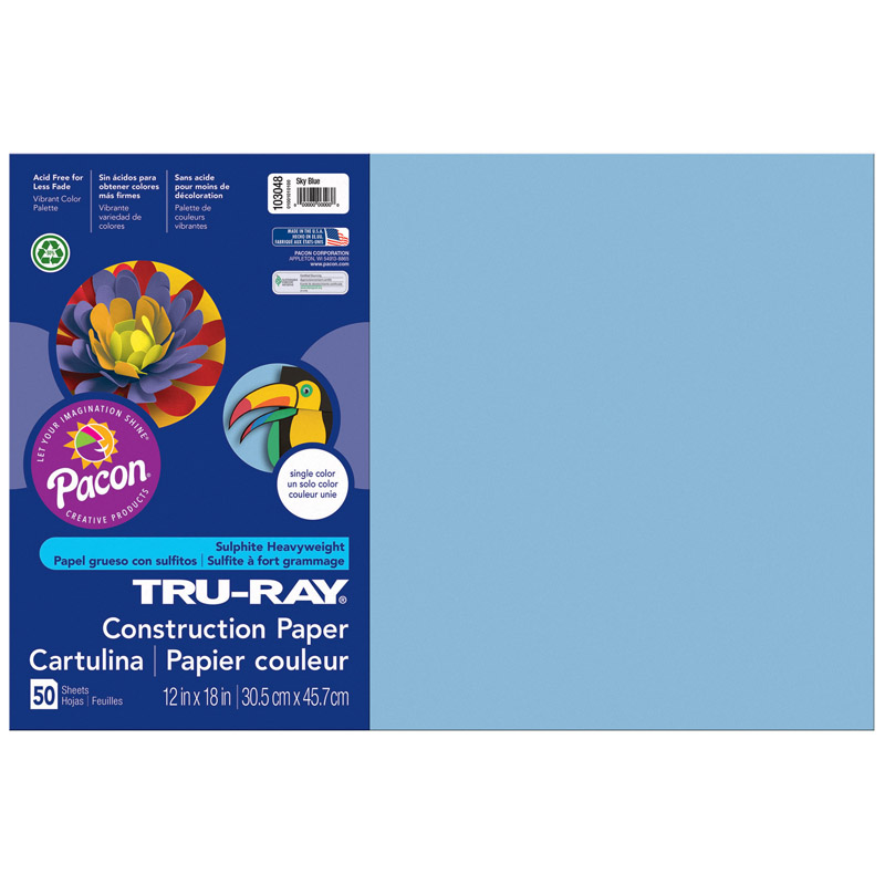 Tru-Ray Construction Paper 12x18 Blue