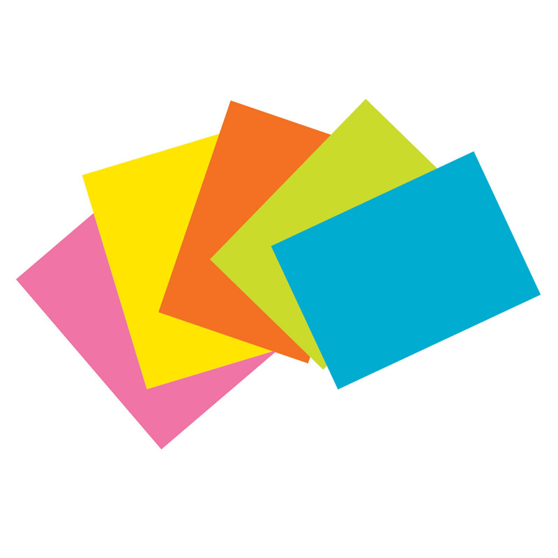 Pacon 100ct 4in x 6in Super Bright Unruled Index Cards