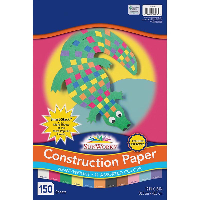 Prang/SunWorks Construction Paper 12x18 White