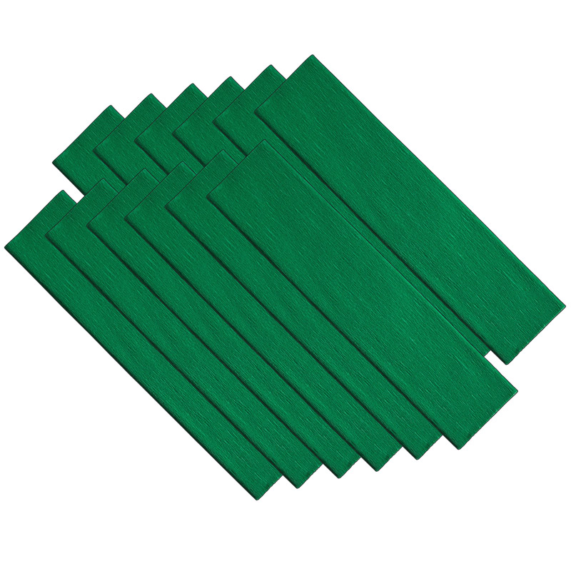 Creativity Street® Crepe Paper, Green, 20 x 7-1/2', 12 Sheets