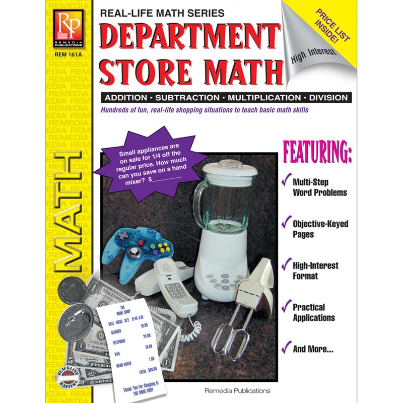 Book Department Store Math Gr 4 - 8  REM161A