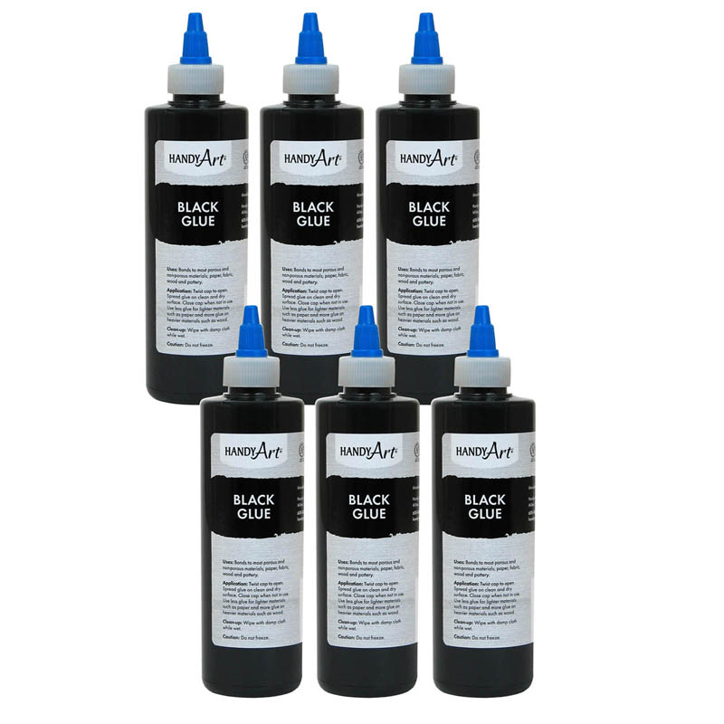 (6 Ea) Handy Art Black Glue 8Oz  RPC149101-6