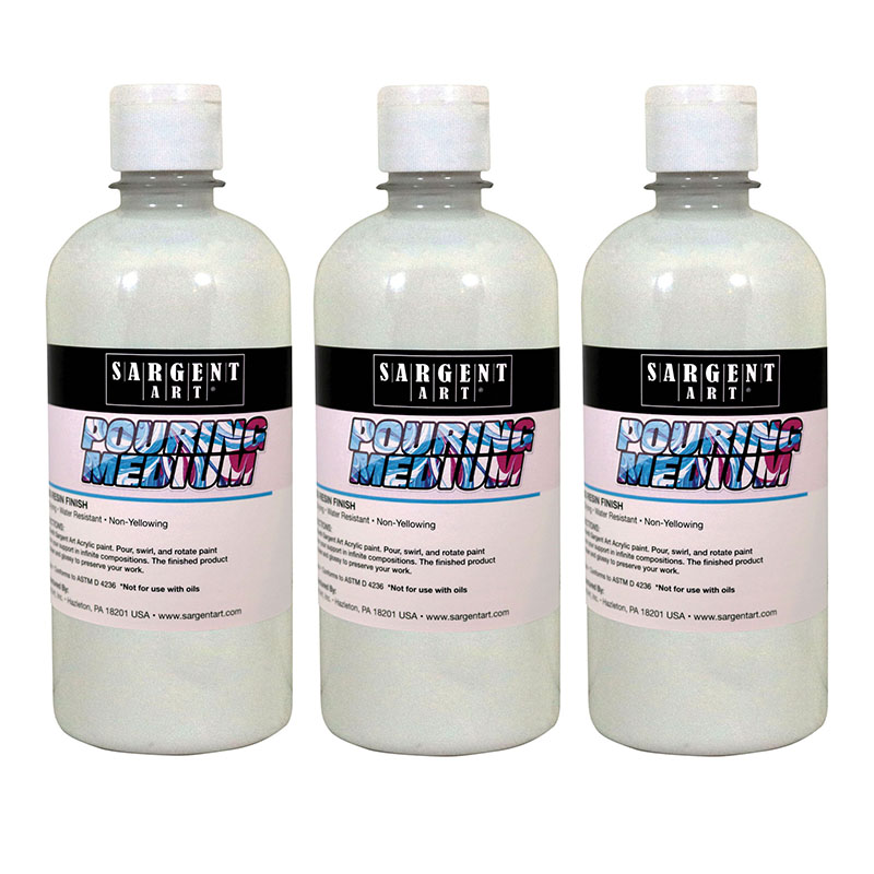 Sargent Art SAR228825-3 16 oz Pouring Medium Gloss Resin - 3 Each