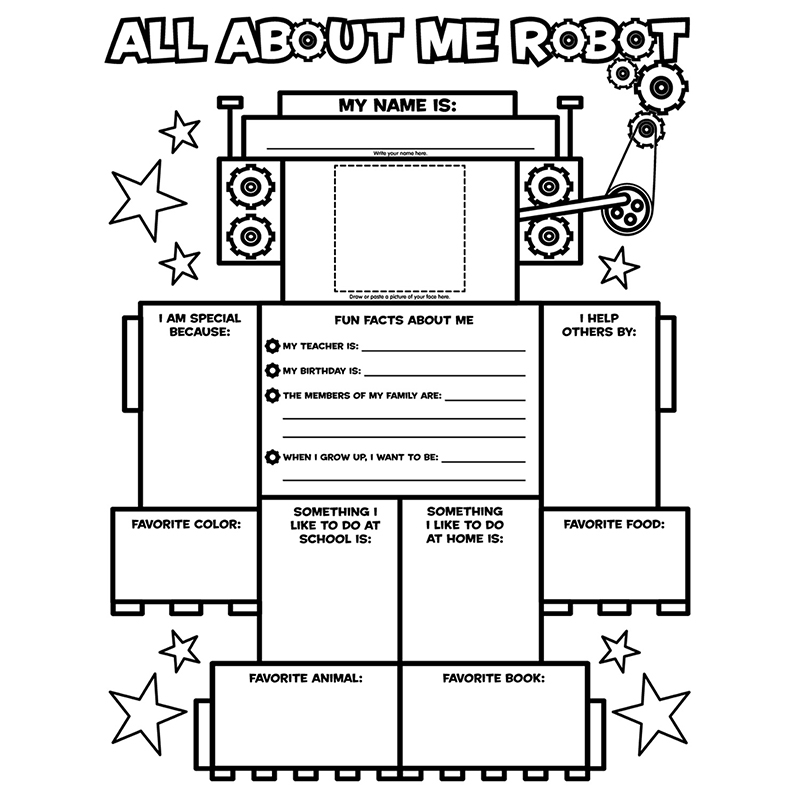 All About Me Robot Graphic Organizer Posters SC-054501462X
