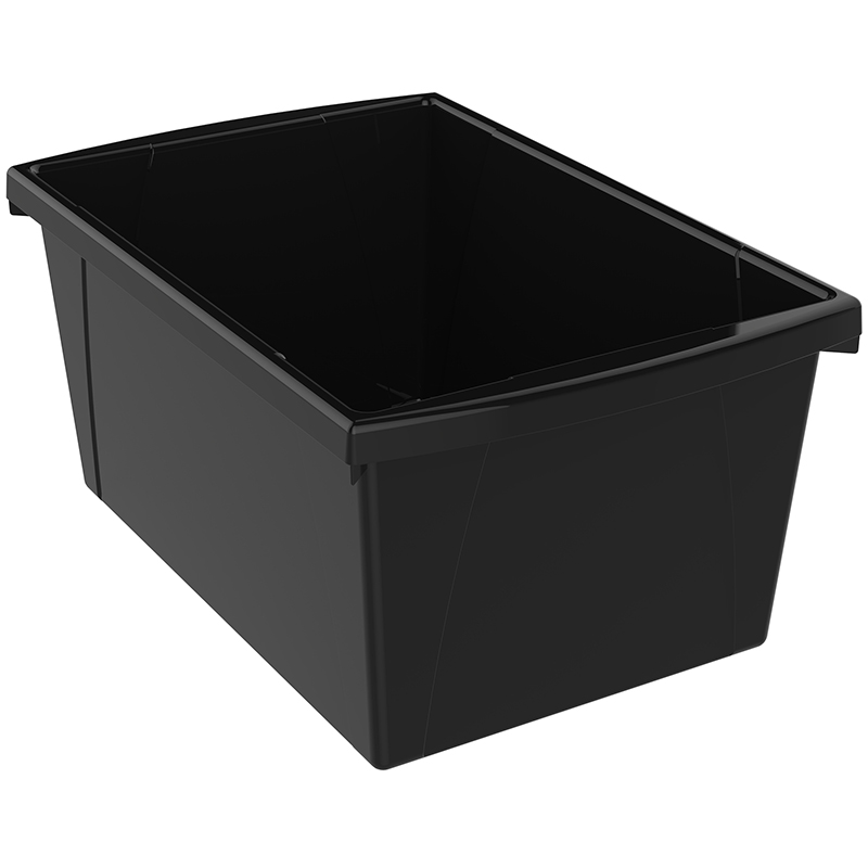 Storex Small Black Classroom Storage Bin