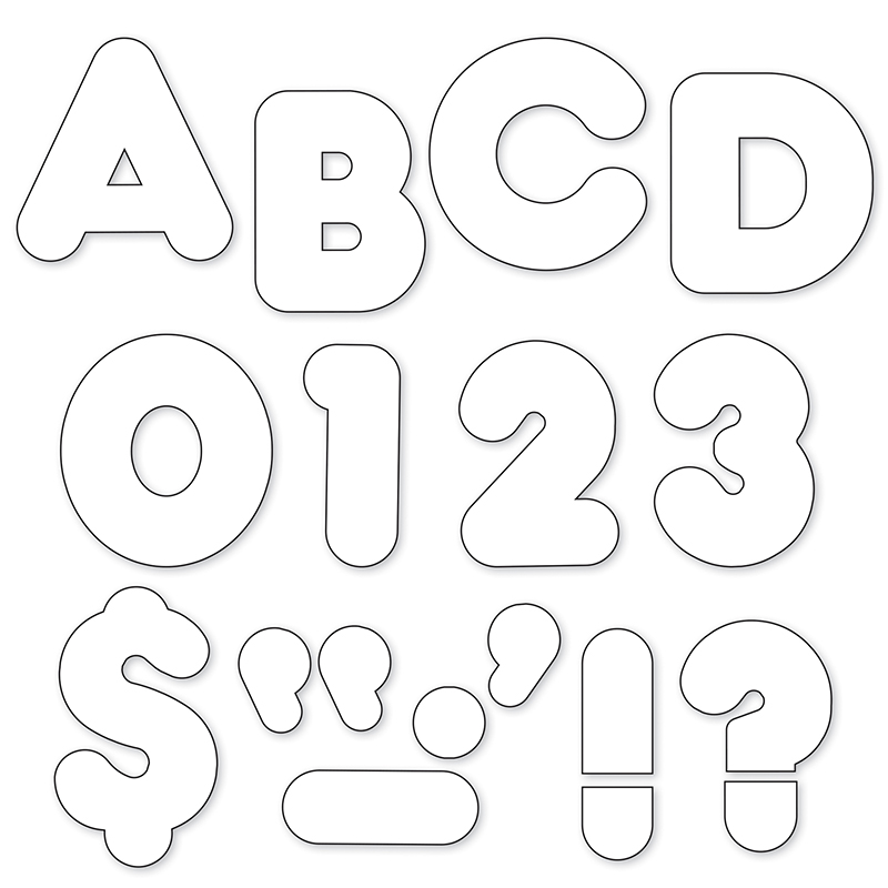 Trend White 4 Casual Uppercase Ready Letters