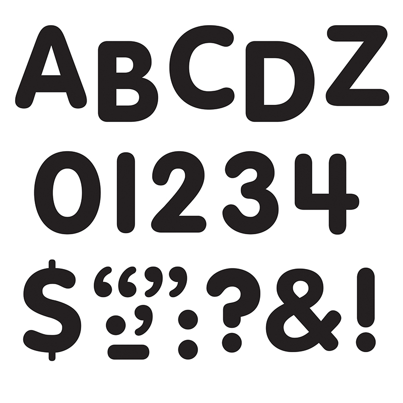 Letter E Uppercase White Black Stickers, Magnet