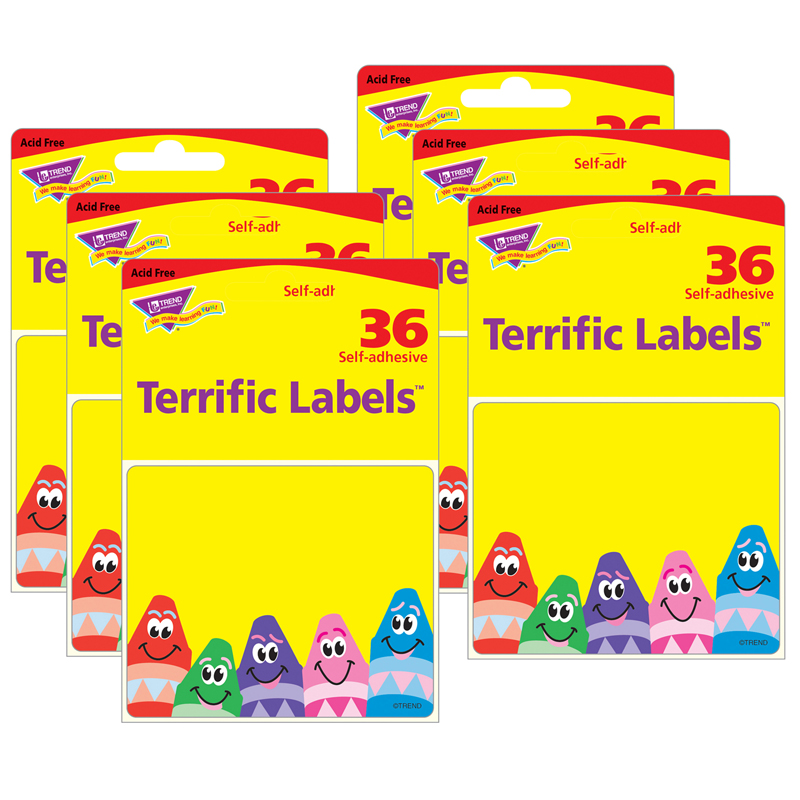 Crayons with Icon Landscape - Label