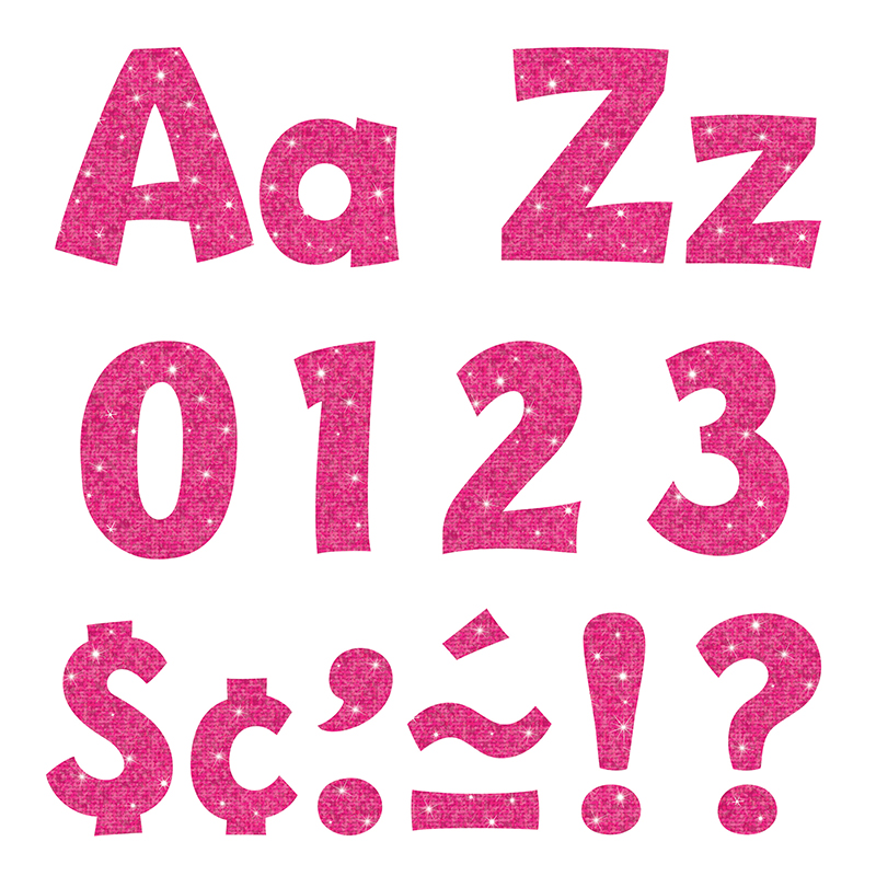 4In Ready Letters Hot Pink Sparkle  T-79783
