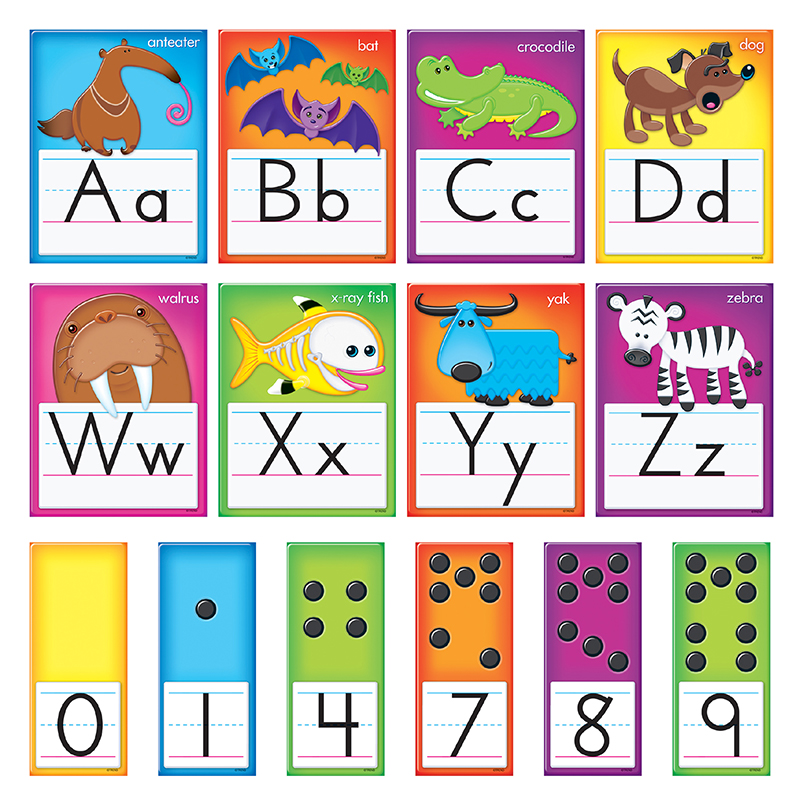 Awesome Animals Alphabet Cards Std Manuscript Bb Set T-8265
