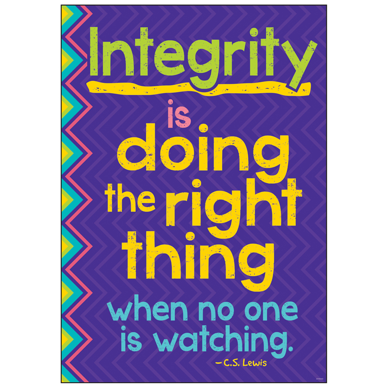 Integrity New POSTER Doing the Right Thing Even When No One is Watching