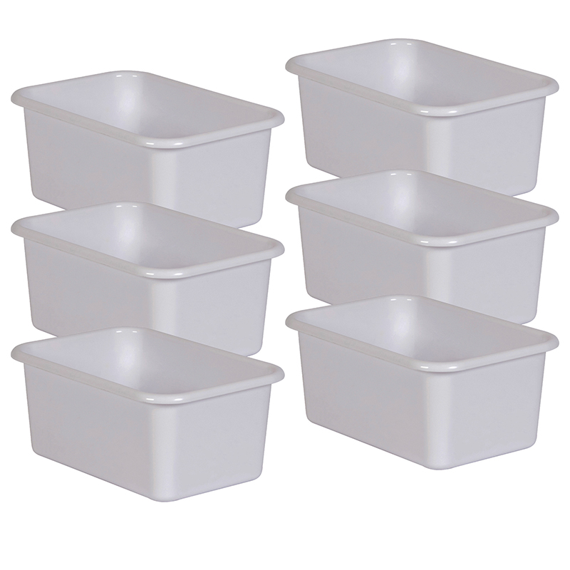 Teacher Created Resources TCR20399 Plastic Storage Bin White - Small