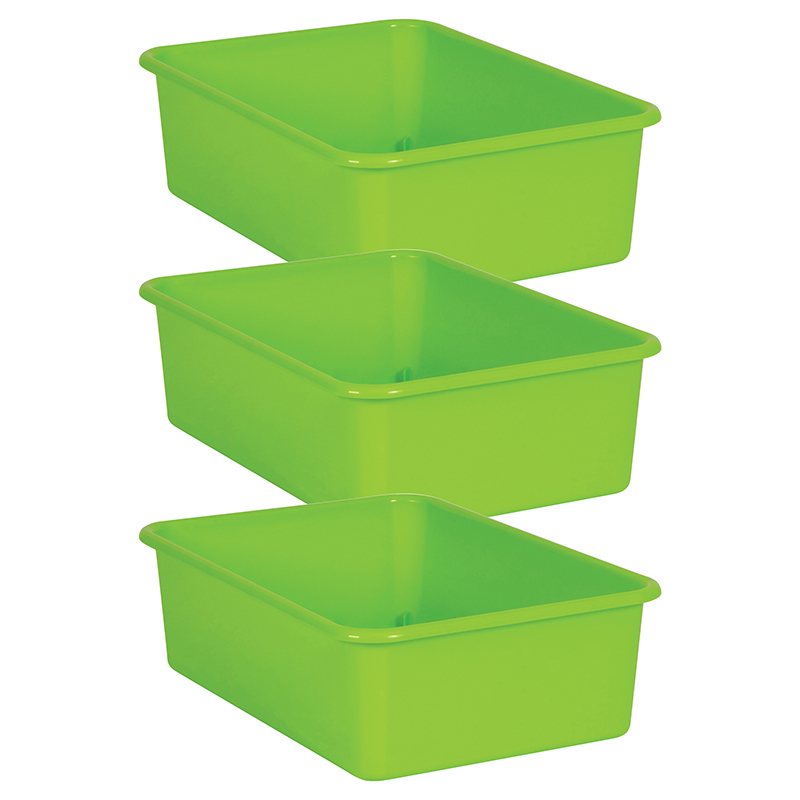 Heart move low price Teacher Created Resources Lime Large Plastic Storage  Bin, Pack of 3, plastic storage bins large 
