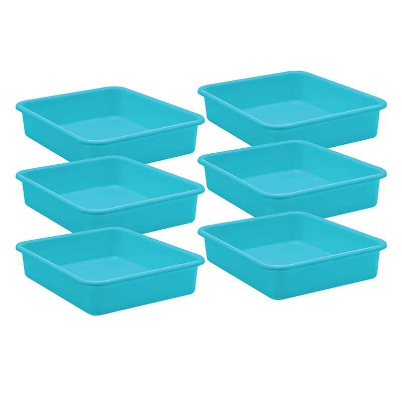 Teacher Created Resources Teal Large Plastic Letter Tray, Pack of 6